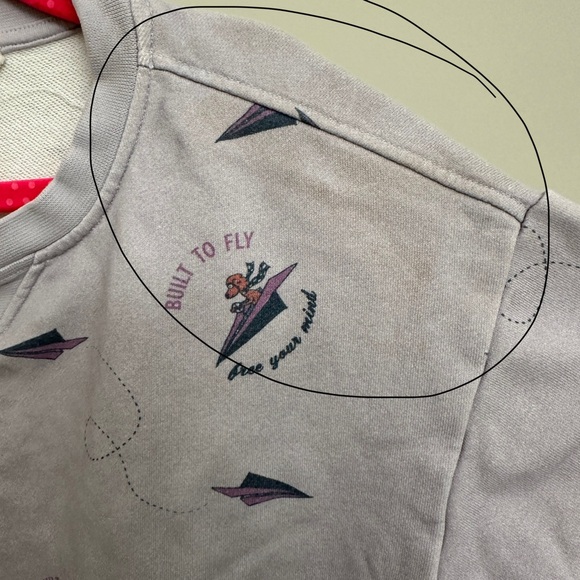 THE SUNDAY COLLECTIVE kids Weekend Airplane Graphic Sweatshirt, Purple size 8-9 - Picture 5 of 6